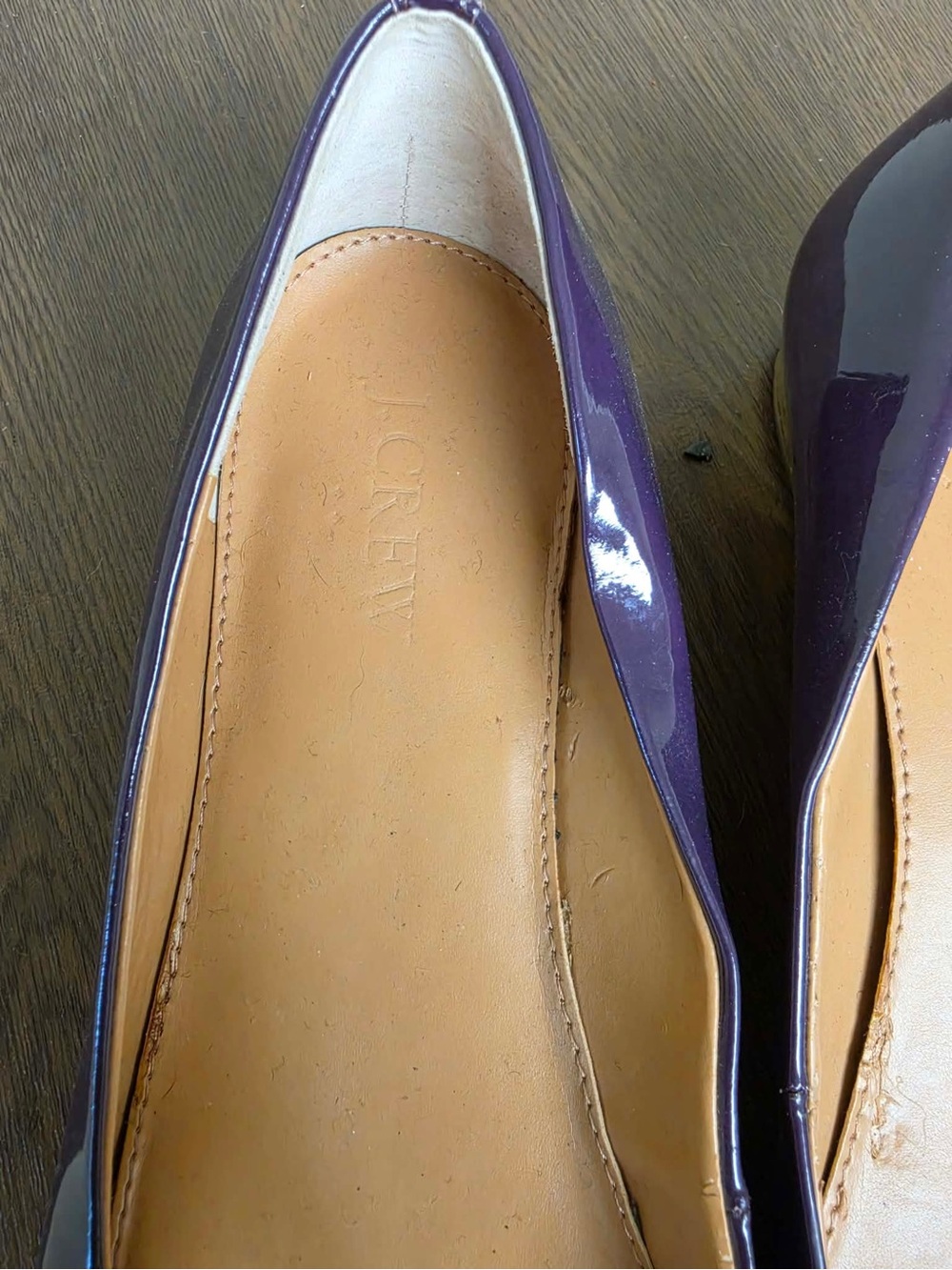 J.Crew Purple Patent Ballet Flats - Women's Comfort Flats 7 - Picture 7 of 9